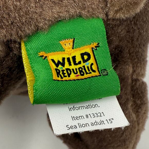 Wild Republic Brown Plush Seal Stuffed Animal Plushie Toy Collectable 10" - Picture 4 of 10